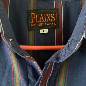Plains Western Wear Multicolor Striped Shirt
